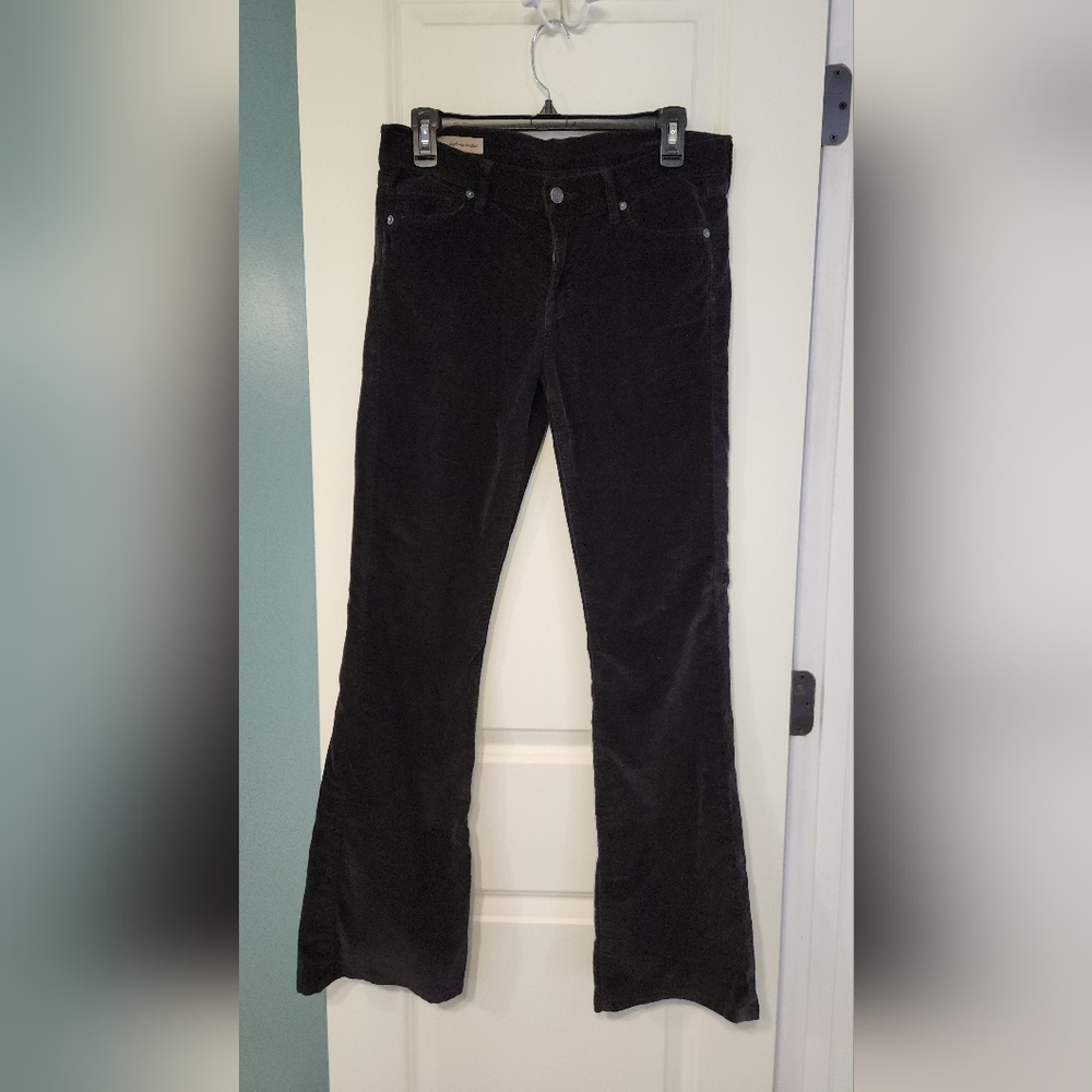 Citizens Of Humanity High Rise Bootcut Corduroy Black Purple Pants